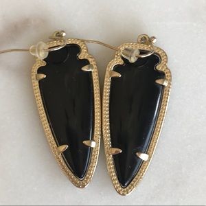 Kendra Scott Earring-Black Arrow Drop
